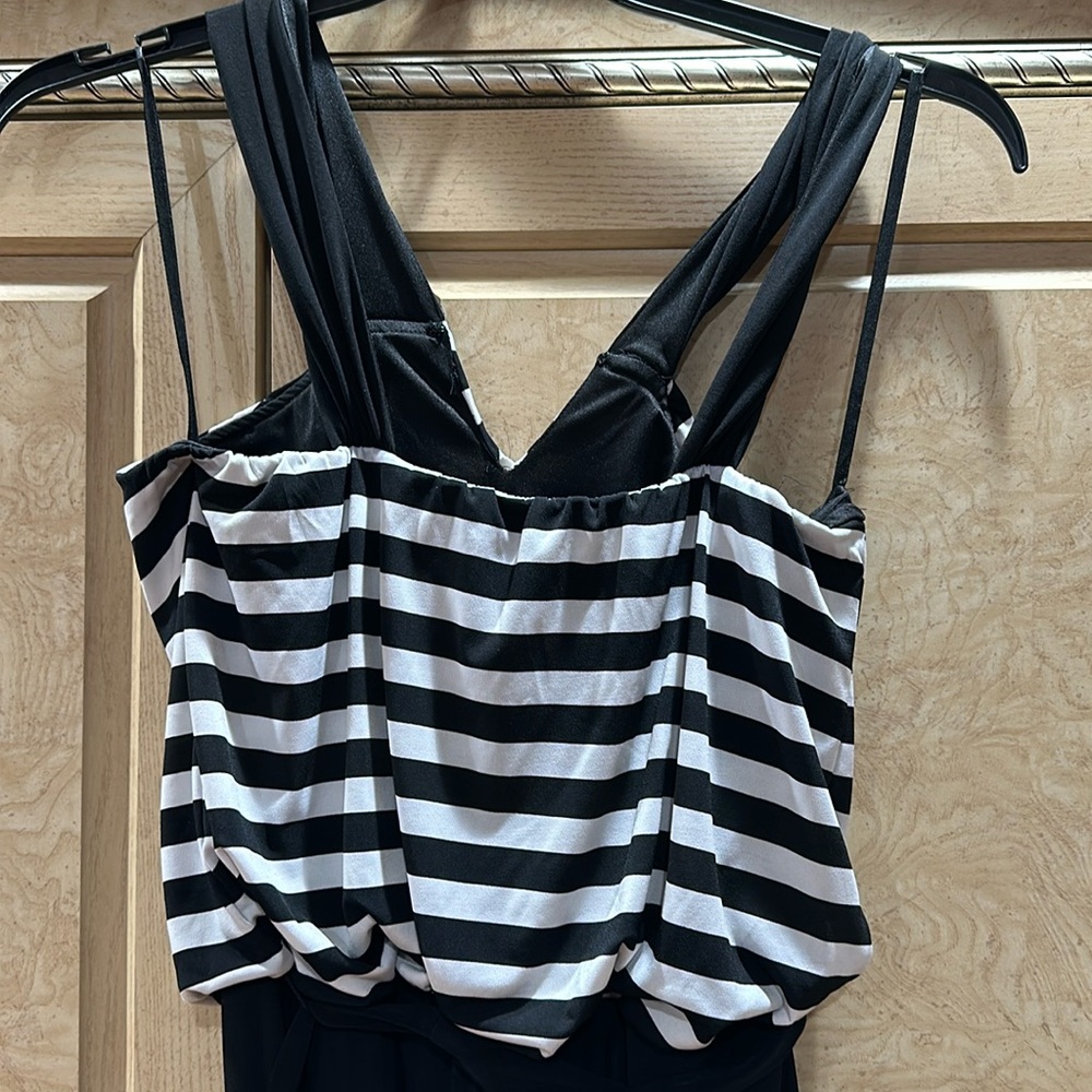 Cynthia Rowley black and white pantsuit Size 12 new with tags